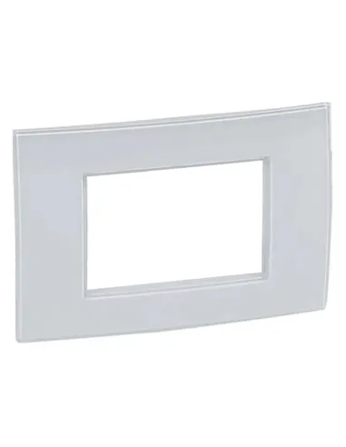 Placca Legrand Vela quadra grigio acqua 3 moduli 685721