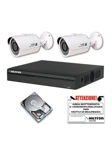 Hiltron IP 4MP Video Surveillance Kit with 4-Port NVR 2 cameras 1TB THK4IP