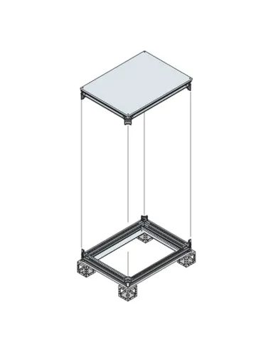 Base testata Abb per Quadri Armadi IS2 in acciaio 400x600 EK4060KN