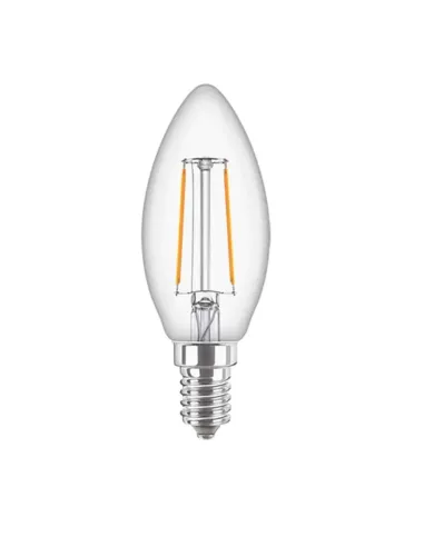 Lampadina oliva filamento Led Philips 2W 2700K attacco E14 PHILEDCAN25G2