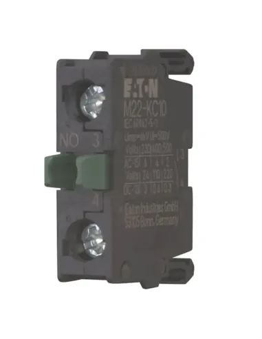 Eaton M22-KC10 NO auxiliary contact with screw Base fixing 216380