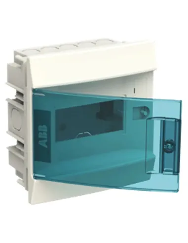 Centralino da incasso ABB 6 moduli IP41 porta blue petrol bianco 41A06X12