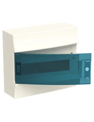 Centralino ABB da parete 12 moduli IP41 porta blue petrol bianco 41P12X12