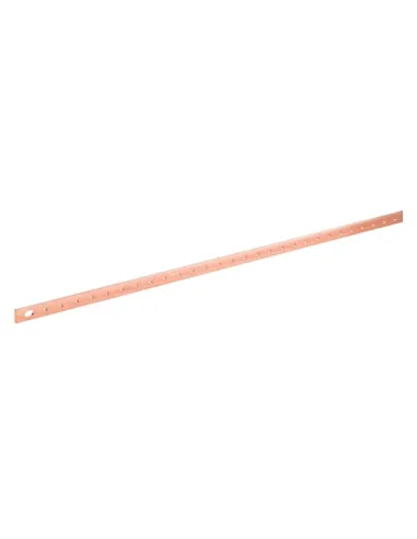 Perforated Copper Bar Hager Thread M6 Section 20X5 1000mm UC832