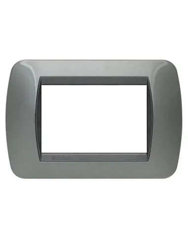 Bticino Living International 3-module dark steel plate L4803AC