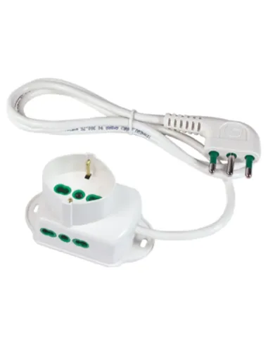 Fanton power strip 3 schuko bypass sockets white 42105