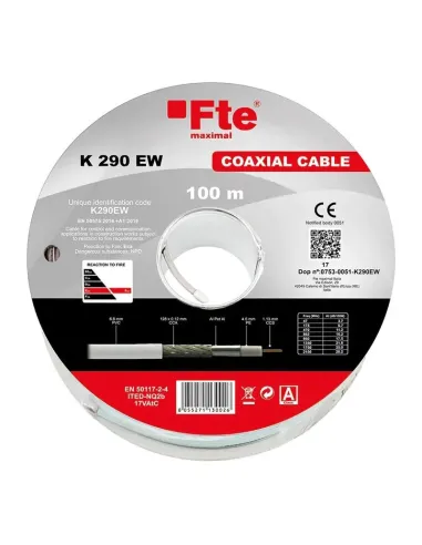 Cavo Coassiale TVSAT FTE 6,8 mm in PVC matassa da 100 metri K290EW