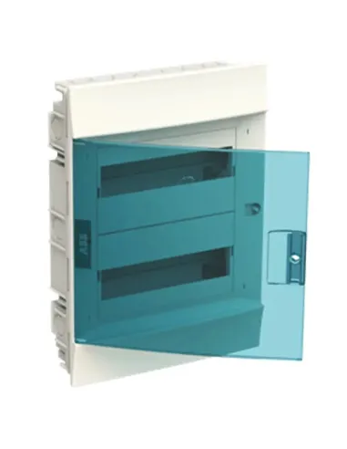 ABB flush-mounted switchboard 24 modules IP41 door petrol blue white 41A12X22