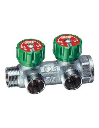 Far manifold 3825 MF 2 Way 3/4" with manual stops 3825 34