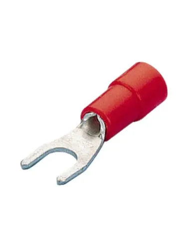 Capicorda preisolato Cembre a forcella 1,5mmq Diametro 5mm Rosso RF-U5