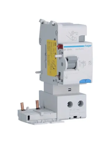 Blocco differenziale Hager 2P 63A 300mA AC 2 moduli BF264N