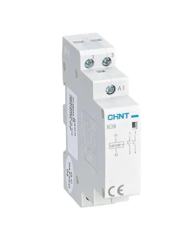 Chint NCH8 modular contactor 20A 2NO 2P 24 Vac 1 Module 256051