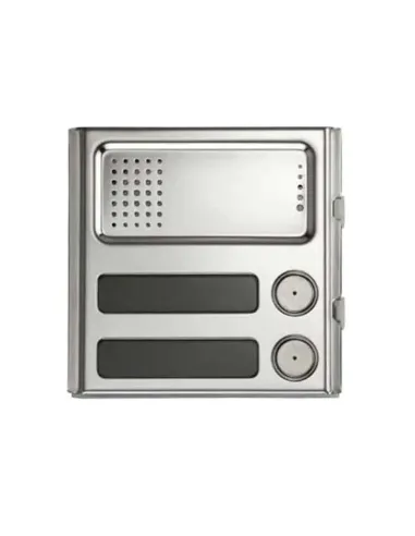 Urmet Sinthesi Steel module with 2 buttons and external unit in anodized aluminum 1158/22