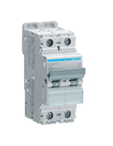 Hager 2P 20A 10KA 2 C curve modules NCN220A circuit breaker