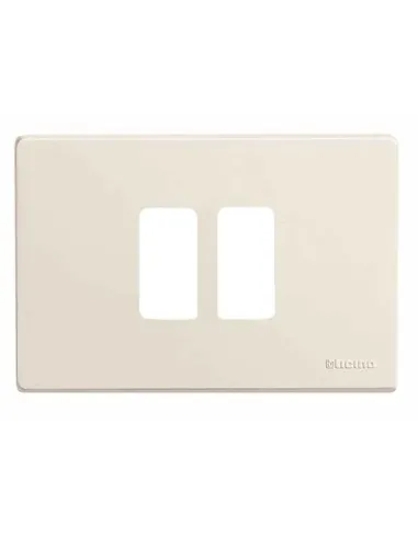 Plate for switches Bticino Magic 2 centered places ivory resin TIC500/23/R