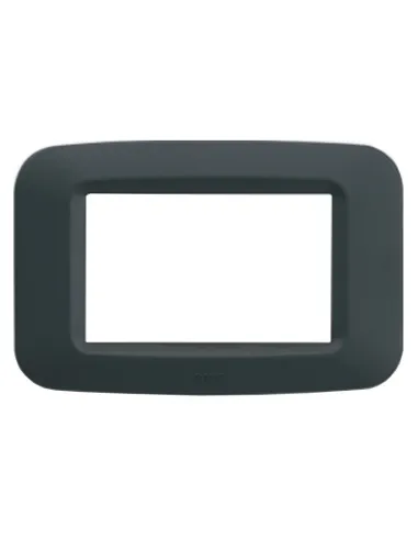 Placca in tecnopolimero Ave Banquise Sistema 45 3 Moduli Grigio Noir 45PY03GN