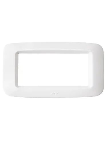 Placca in tecnopolimero Ave Banquise Sistema 45 4 Moduli Bianco lucido 45PY04BB