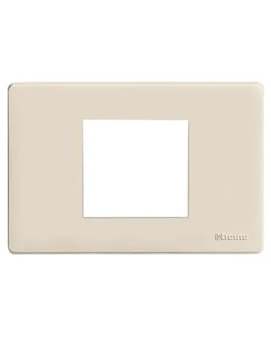 Bticino Magic resin plate 2 centered places ivory 503/23A/R