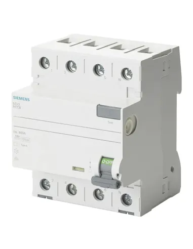 Interruttore automatico differenziale Siemens 4 poli 25A 500V A 5SV36526