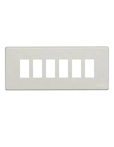 Placca resina Bticino Magic 6 moduli grigio 506L/6/R