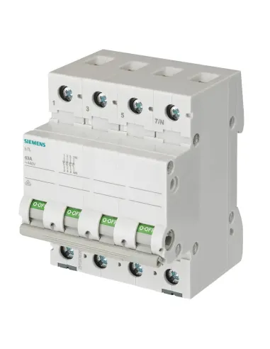 Interruttore sezionatore Siemens 3P+N 63A 4 moduli 5TL16630