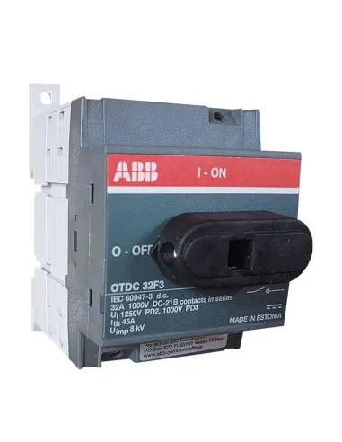 Sezionatore di manovra Abb 32A 3P 1000VDC 3 Moduli OTDC32F3