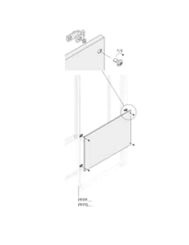 Pannello cieco Abb piano per quadri 600x100 in acciaio PPFB1060