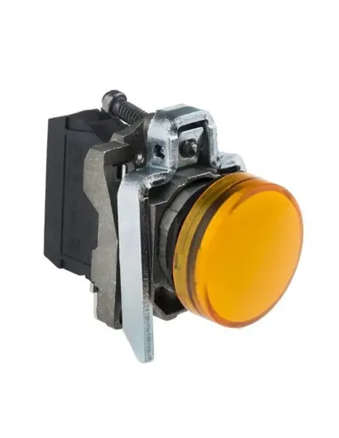 Interruttore Telemecanique a Pulsante Illuminato Giallo LED 24V XB4BVB5