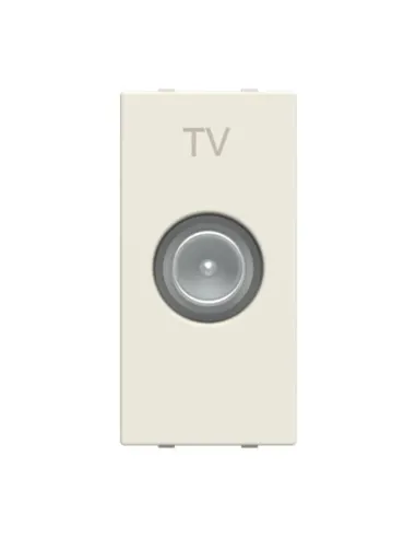 Pass-through TV socket Abb Zenit N2150.8 BL Type M White Z1134BL