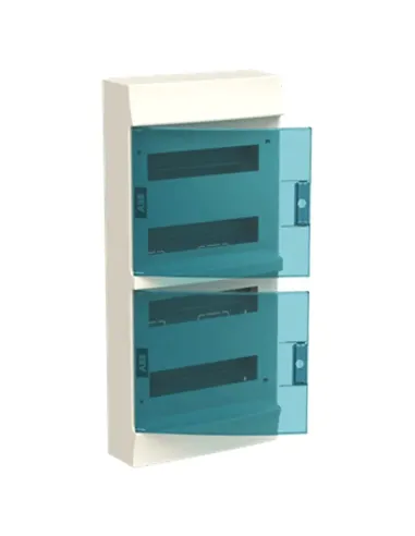 Centralino ABB da parete 48 moduli IP41 porta blue petrol bianco 41P12X42