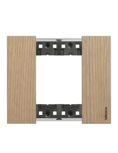 Placca Bticino Living Now 2 moduli colore legno rovere KA4802LM