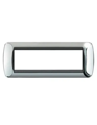 Bticino Living International 7-module plate in polished chrome L4807CR