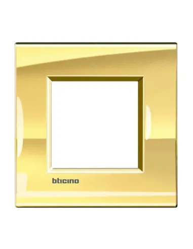 Bticino Livinglight 2-module QUADRA cold gold plate LNA4802OA