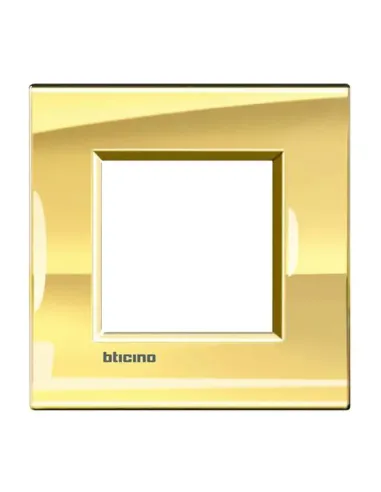 BTicino LNA4802OA LivingLight - placca 2 moduli oro freddo