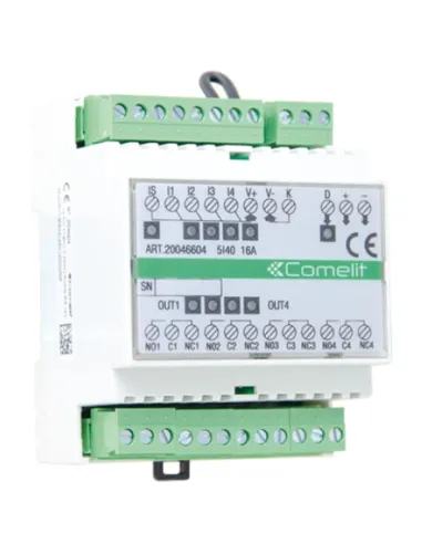 Comelit Simplehome module 5 inputs and 4 outputs 16A on DIN 20046604