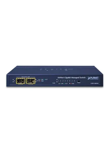 4Power Switch 8 ports 10/100/1000Mbps + 2 100/1000X SFP GSD-1002M