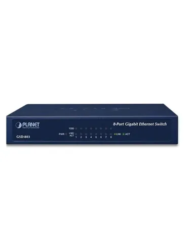 Switch 4 Power Gigabit Ethernet a 8 porte 10/100/1000BASE-T GSD-803