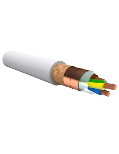 Fror Flameproof Shielded Cable FROHH2R 4G1mmq 1 Meter with Yellow Green