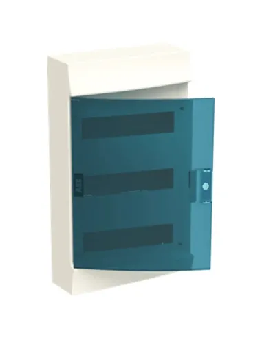 ABB wall-mounted switchboard 36 modules IP41 blue petrol white door 3 rows 41P12X32