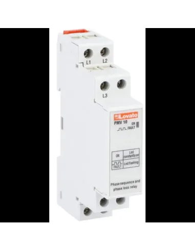 Lovato three-phase voltage relay for phase failure 1M 208/480V PMV10A440