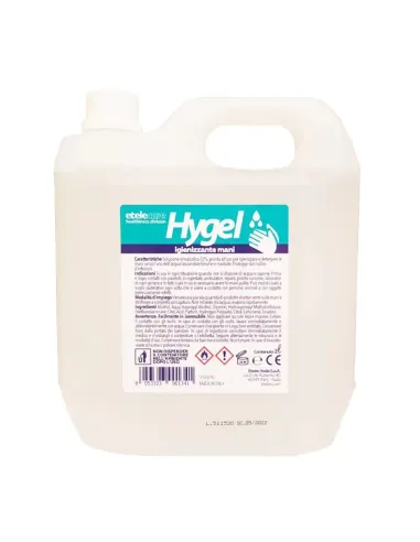 Igienizzante per mani senza acqua Etelec HYGEL 2 Litri VS02XL