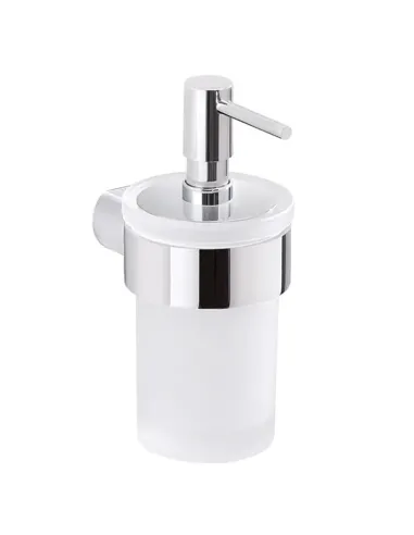 Wall mounted liquid soap dispenser Gedy Pirenei chromed glass PI81-13