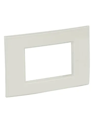 Legrand Vela square white enamel plate 3 modules 685716