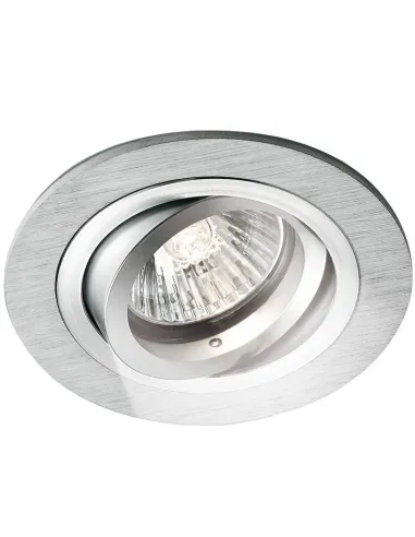 Noble round recessed spotlight in satin aluminum adjustable 12W 50W 9086