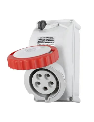 Presa da parete industriale Fanton 3P+N+T 16A 400V IP67 rosso 73345