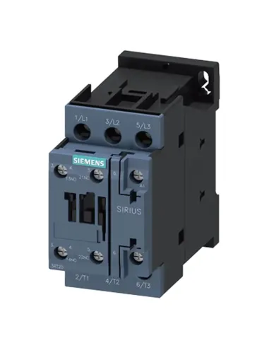 Contattore Siemens 3 poli 16A S0 1NA+1NC 24VDC 3RT20251BB40