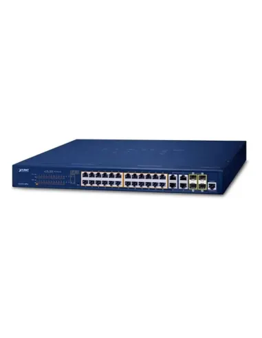 Switch 4 Power 24 porte 10/100/1000T 802.3at e 4 porte Gigabit TP/SFP GS421024P4C