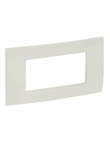 Legrand Vela square white enamel plate 4 modules 685717