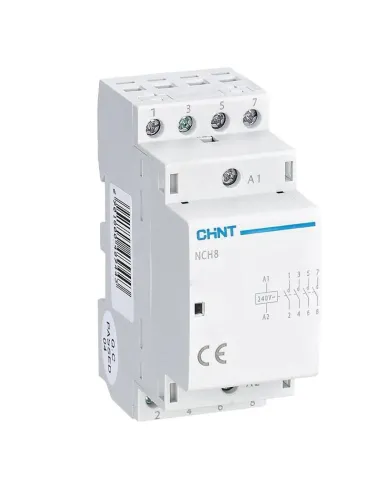 Chint NCH8 modular contactor 25A 4NO 4P 230 Vac 2 Modules 256089