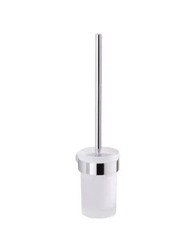 Wall mounted toilet brush holder Gedy Pirenei chromed glass PI33-03-13